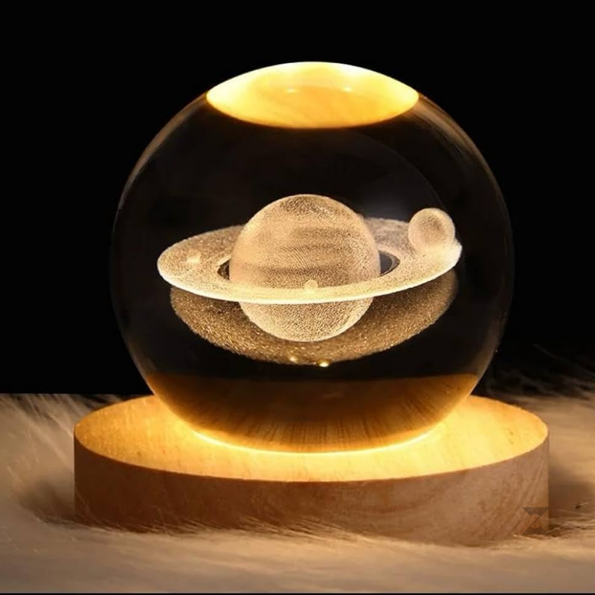 Zexxus MoonGlow 3D Crystal Lamp Ball with USB-Powered LED Light – Assorted Designs