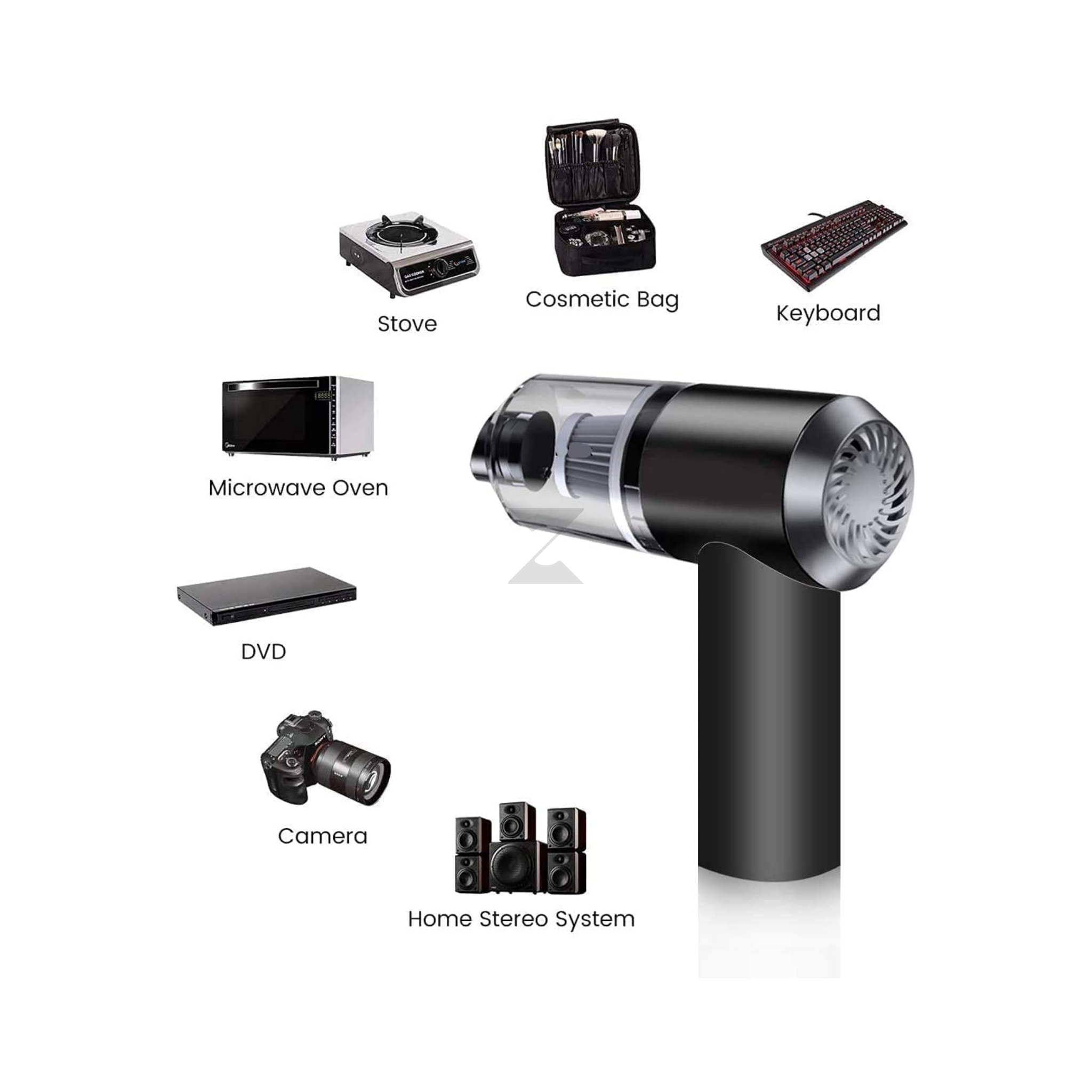 Portable Vacuum Suction Cleaner – Wireless Handheld Air Duster with LED Light