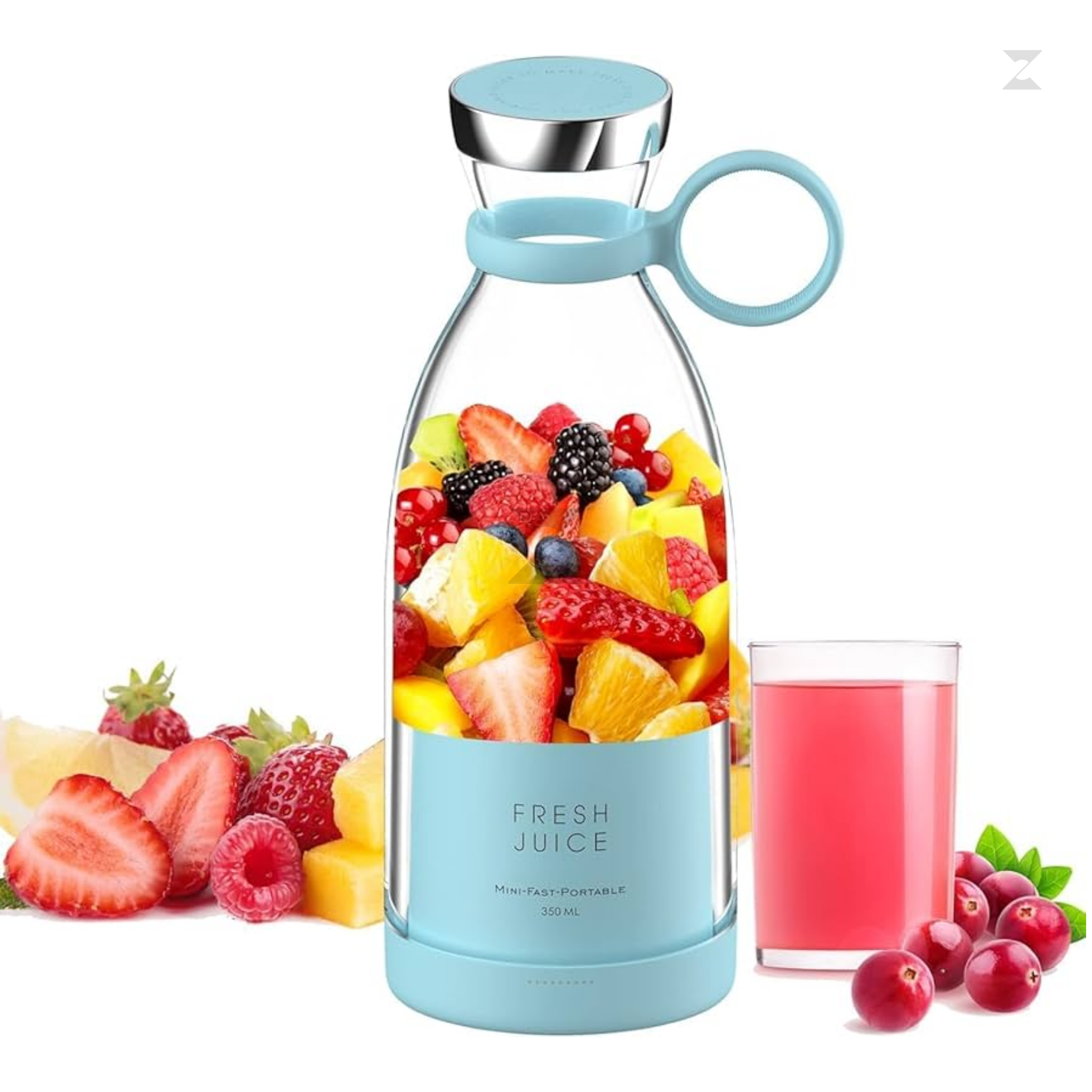 Portable Blender – USB Rechargeable Personal Smoothie Maker with 4 Stainless Steel Blades